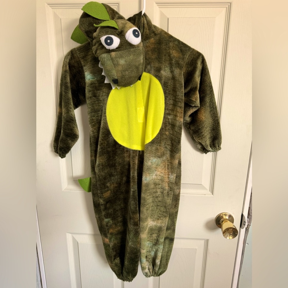 Toddler Dinosaur Childrens Kids Costume Green One Piece Teeth